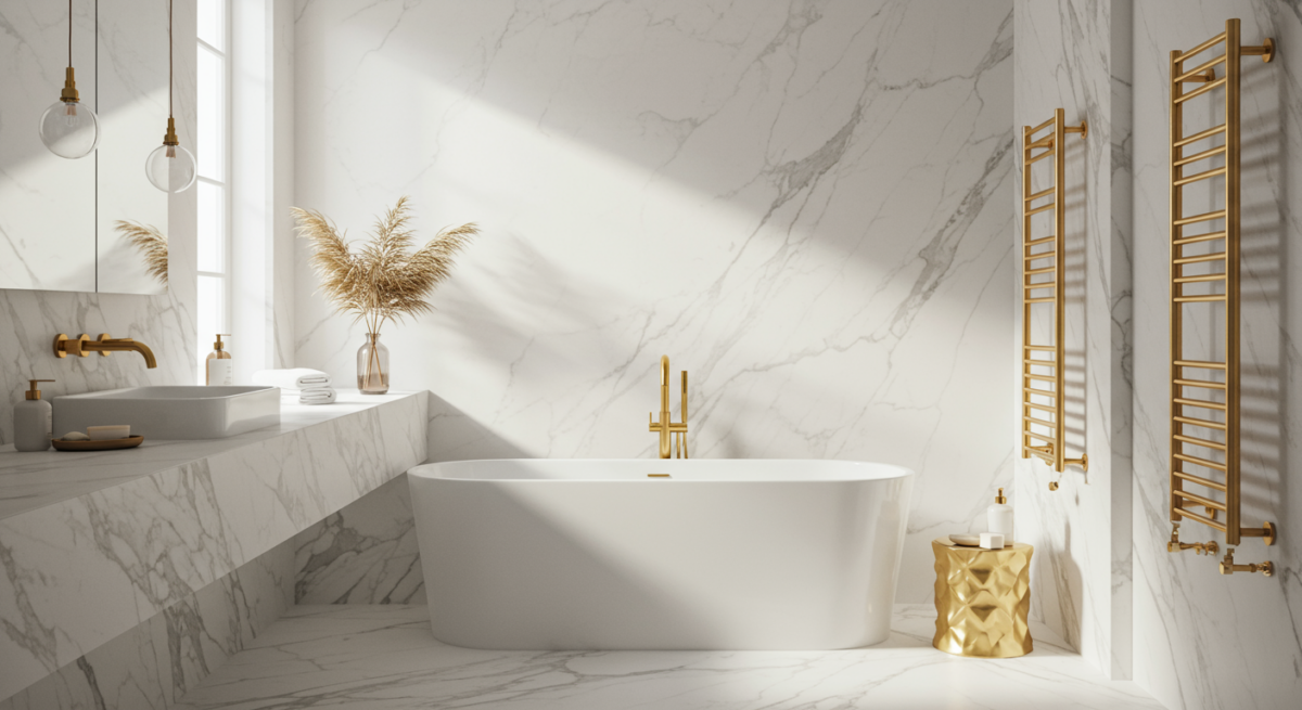 Bagno in Marmo Italiano: Design di Lusso per uno Spazio Spa nella Tua Casa